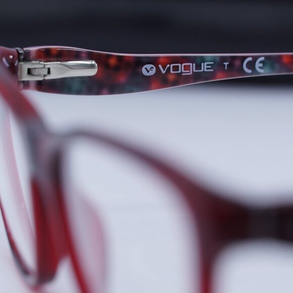 Vogue VO2908 2257 Square Eyeglasses Transparent Bordeaux 51mm - Picture 8 of 9